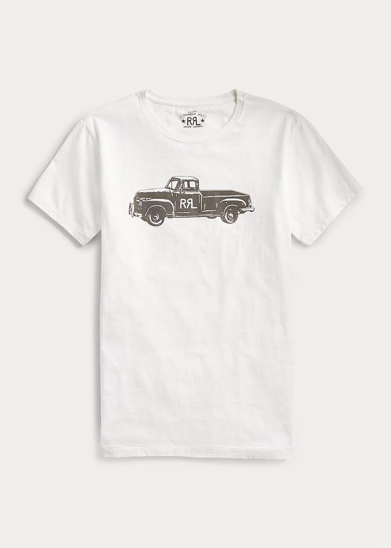 Camiseta RRL Hombre Rrl Truck Jersey Chile Blancas XOBIL-7508